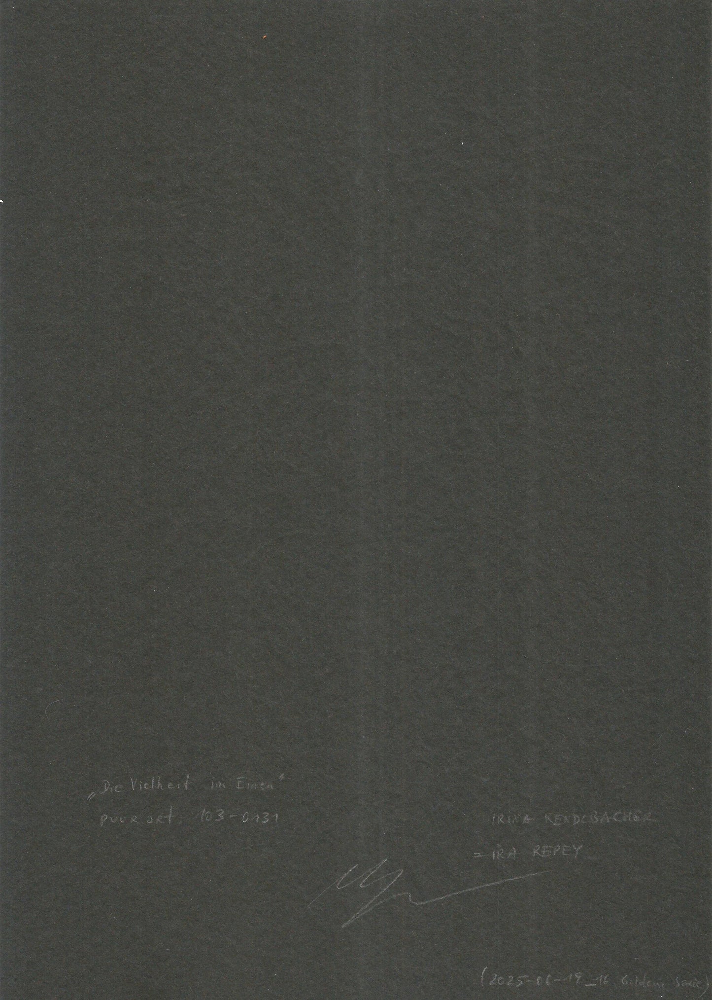 "Die Vielfalt im Einen" aus "Goldene Serie"