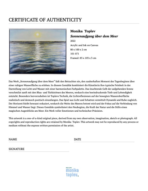 Sonnenaufgang über dem Meer