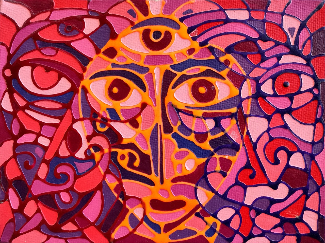 Leuchtendes Gesicht