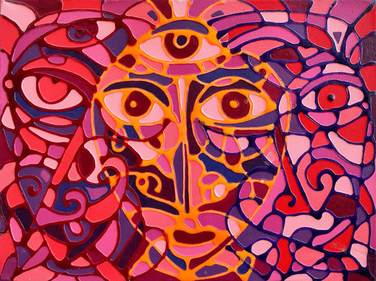 Leuchtendes Gesicht