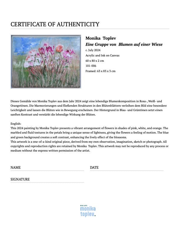 Eine Gruppe von Blumen auf einer Wiese