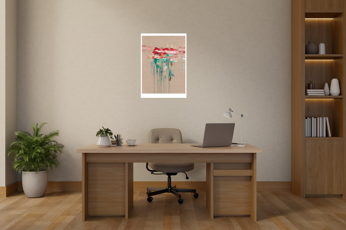 Flowers, red, white, and red (A2 Poster)