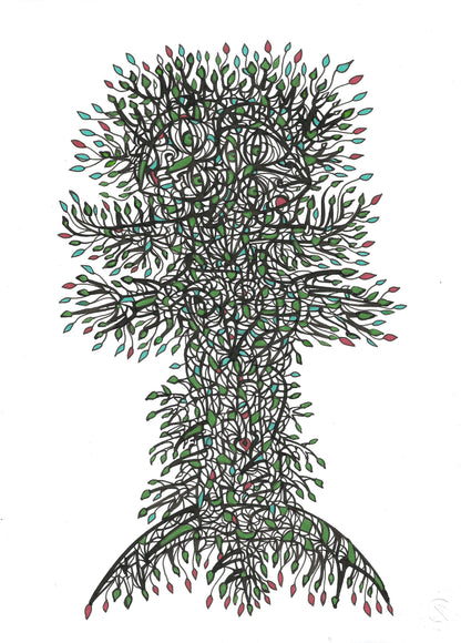 "Verwachsen zum Baum" Aus "Grüne Serie"