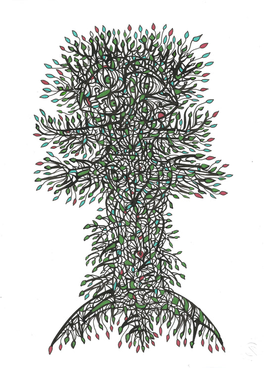 "Verwachsen zum Baum" Aus "Grüne Serie"