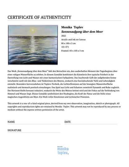 Sonnenaufgang über dem Meer