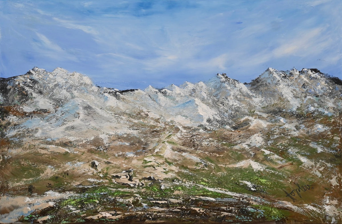 Gebirge im Frühling