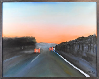 Sonnenuntergang an der Westautobahn