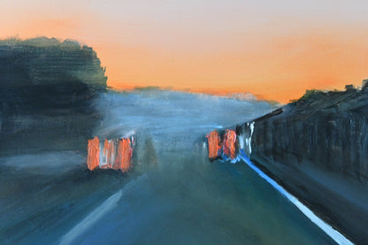 Sonnenuntergang an der Westautobahn