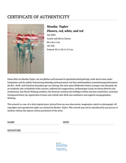 Flowers, red, white, and red