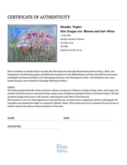 Eine Gruppe von Blumen auf einer Wiese