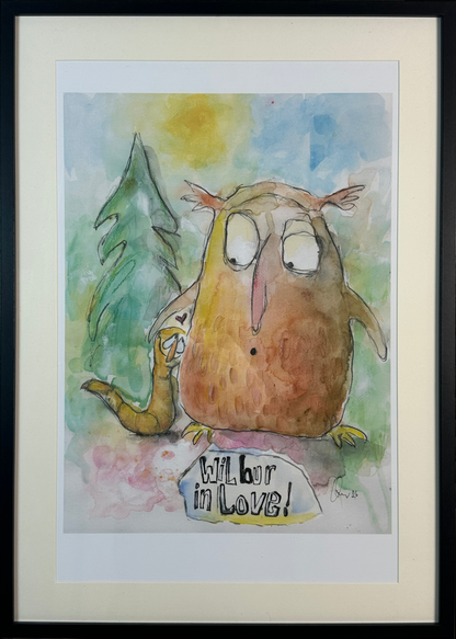Wilbur in Love (A2 Druck in Rahmen)