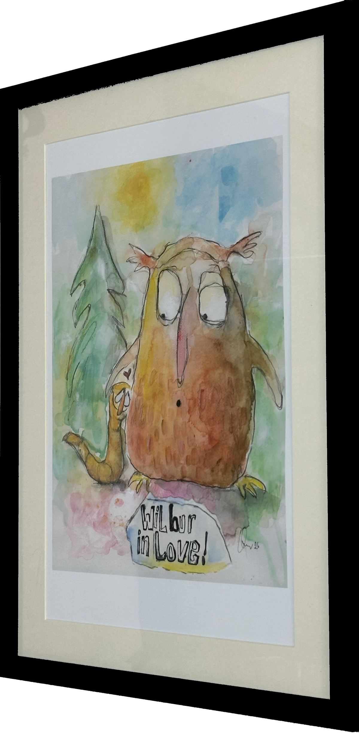 Wilbur in Love (A2 Druck in Rahmen)