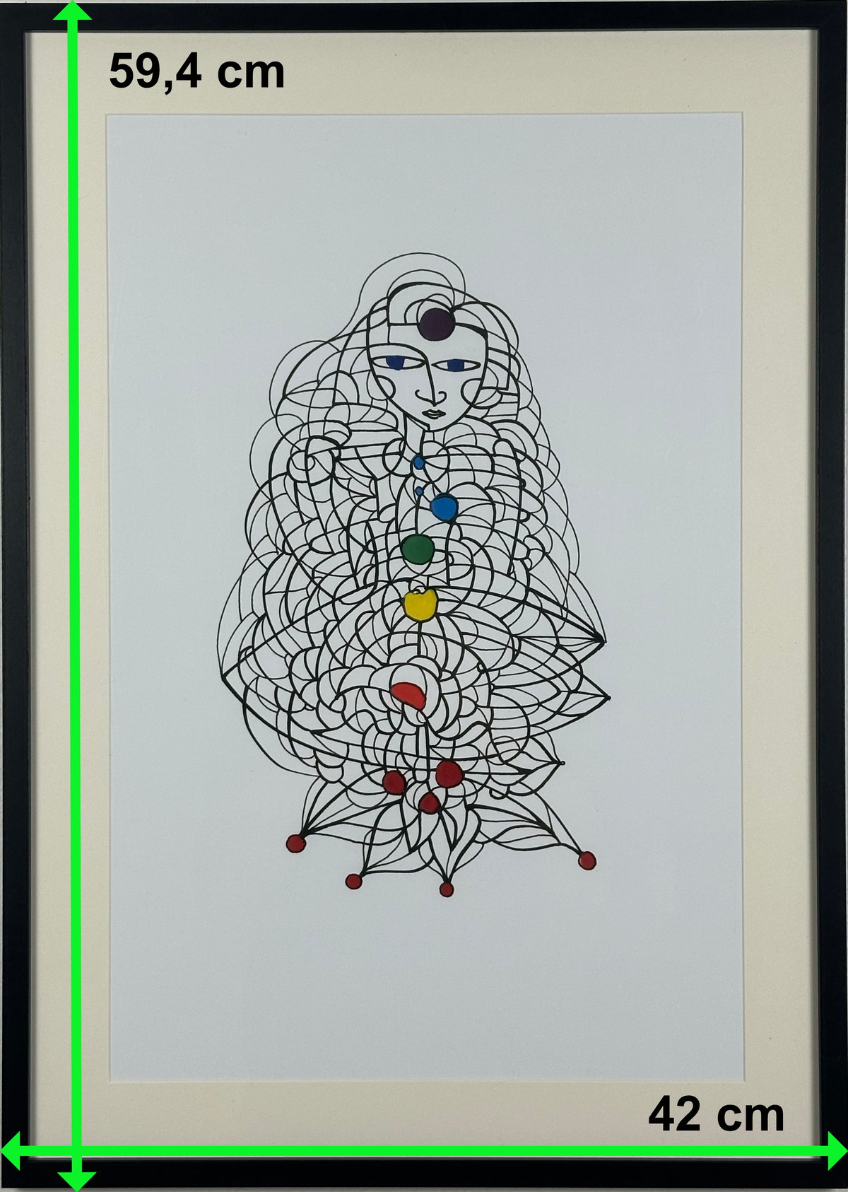 Chakra 01 (A2 Druck in Rahmen)