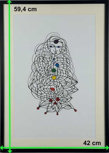 Chakra 01 (A2 Druck in Rahmen)