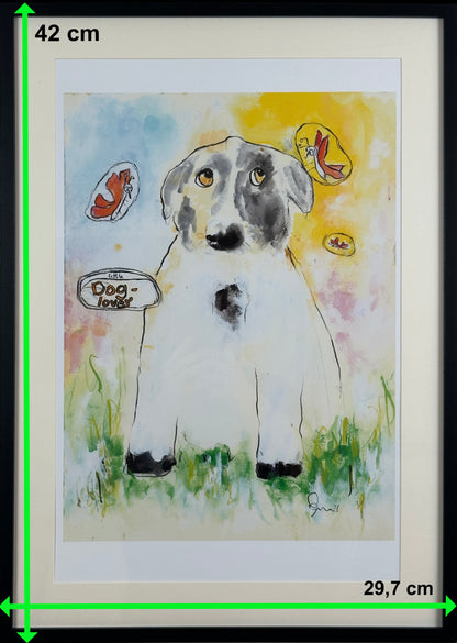 DogLover (A3 Druck in Rahmen)