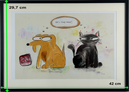 what a strange animal (A3 Druck in Rahmen)