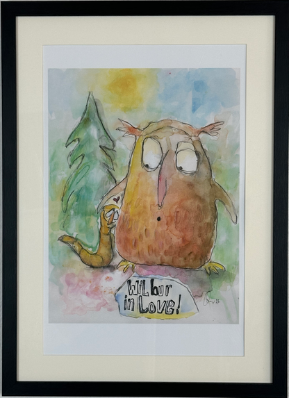 Wilbur in Love (A3 Druck in Rahmen)