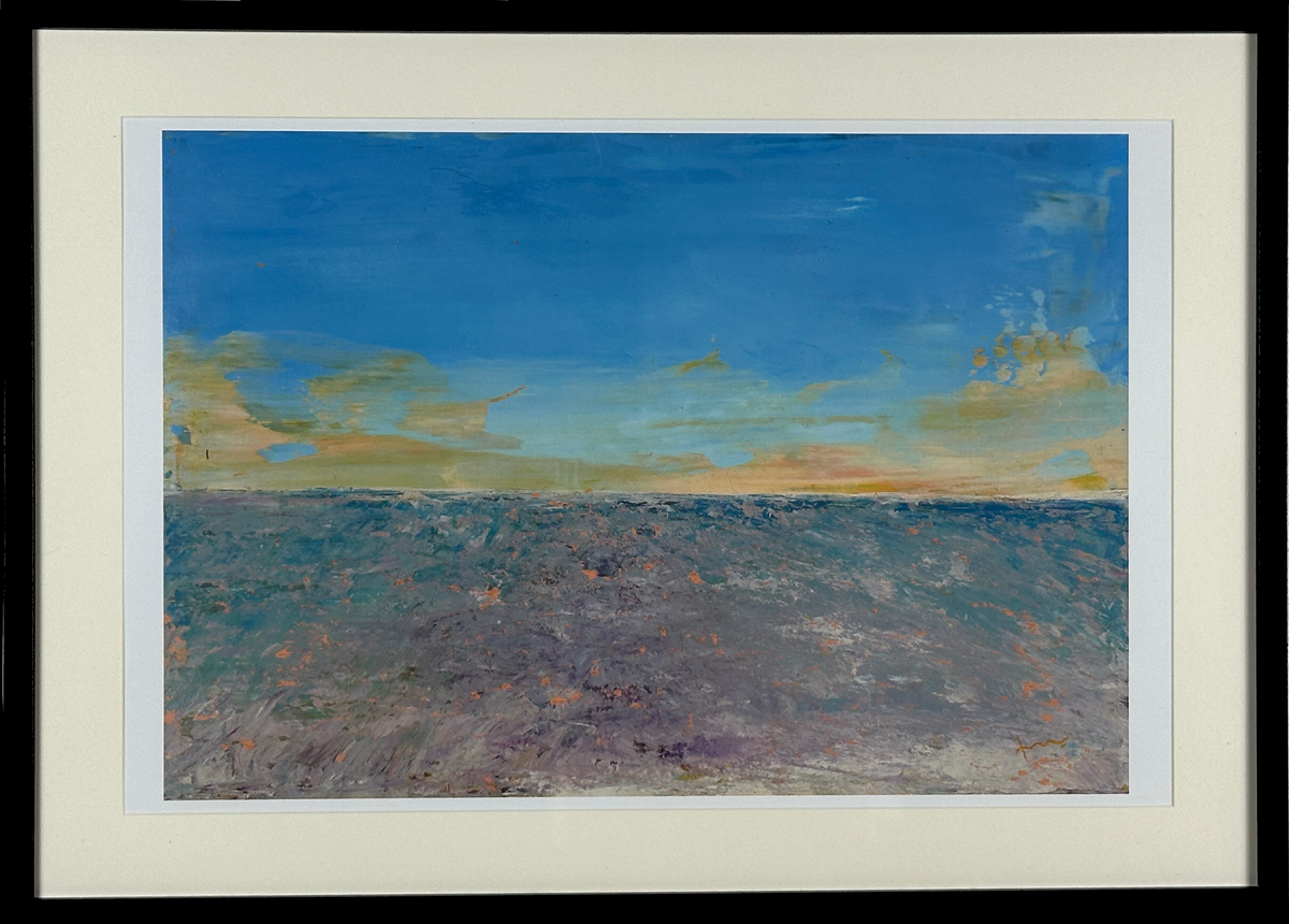 Sonnenaufgang am Meer (A3 Druck in Rahmen)
