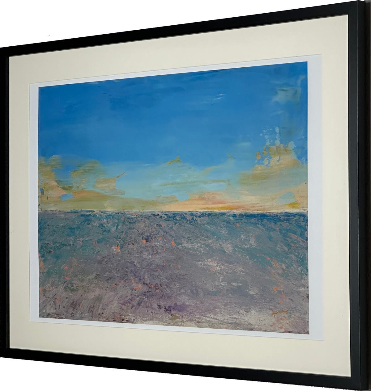 Sonnenaufgang am Meer (A3 Druck in Rahmen)