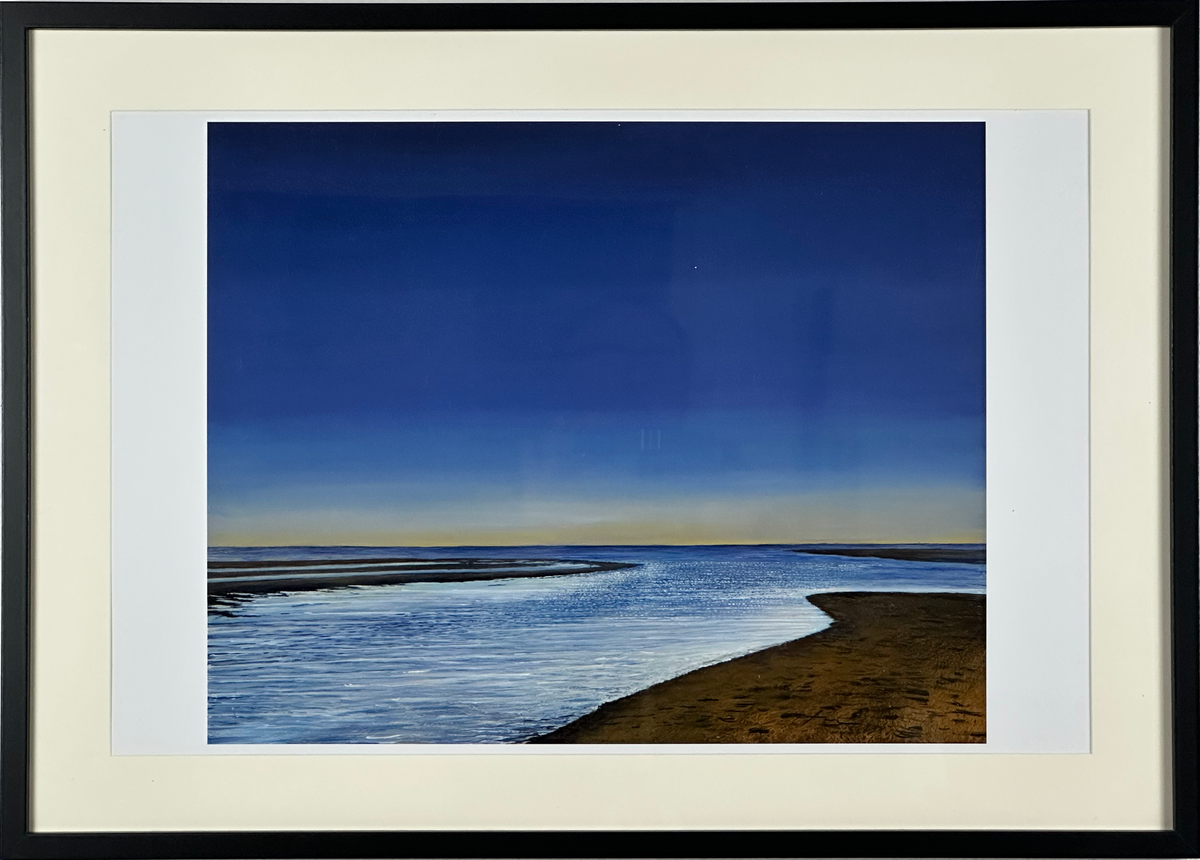 Strand am Morgen (A3 Druck in Rahmen)
