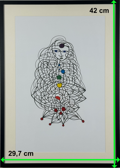 Chakra 01 (A3 Druck in Rahmen)