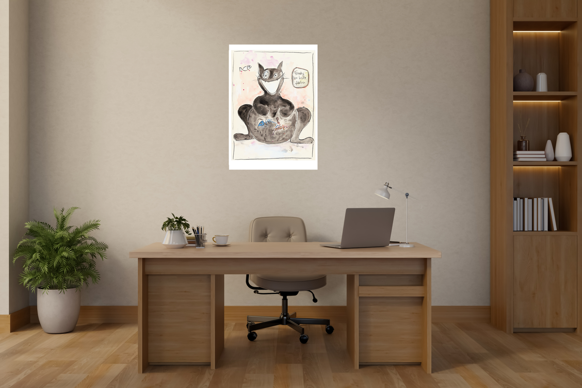 Franky war heute fischen (A2 Poster)