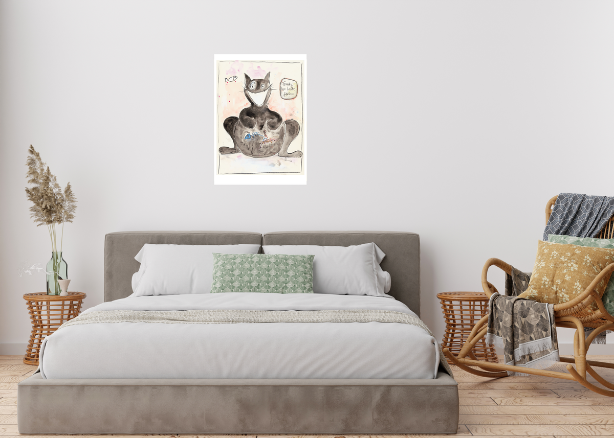 Franky war heute fischen (A2 Poster)