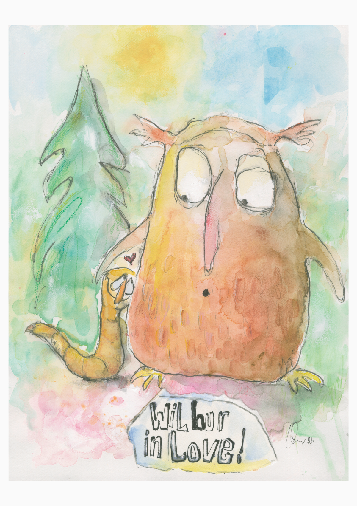 Wilbur in Love (A2 Poster)