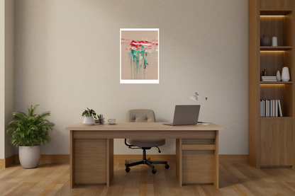 Flowers, red, white, and red (A2 Poster)