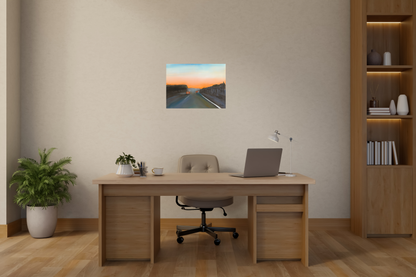 Sonnenuntergang an der Westautobahn (A2 Poster)