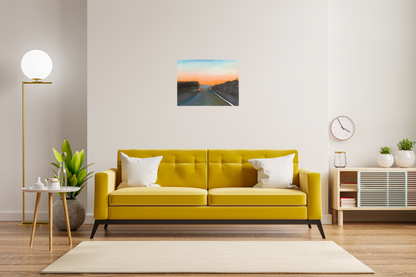 Sonnenuntergang an der Westautobahn (A2 Poster)